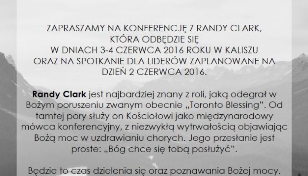 Konferencja z Randym Clarkiem