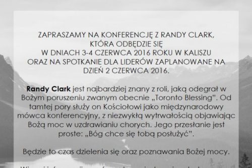 Konferencja z Randym Clarkiem